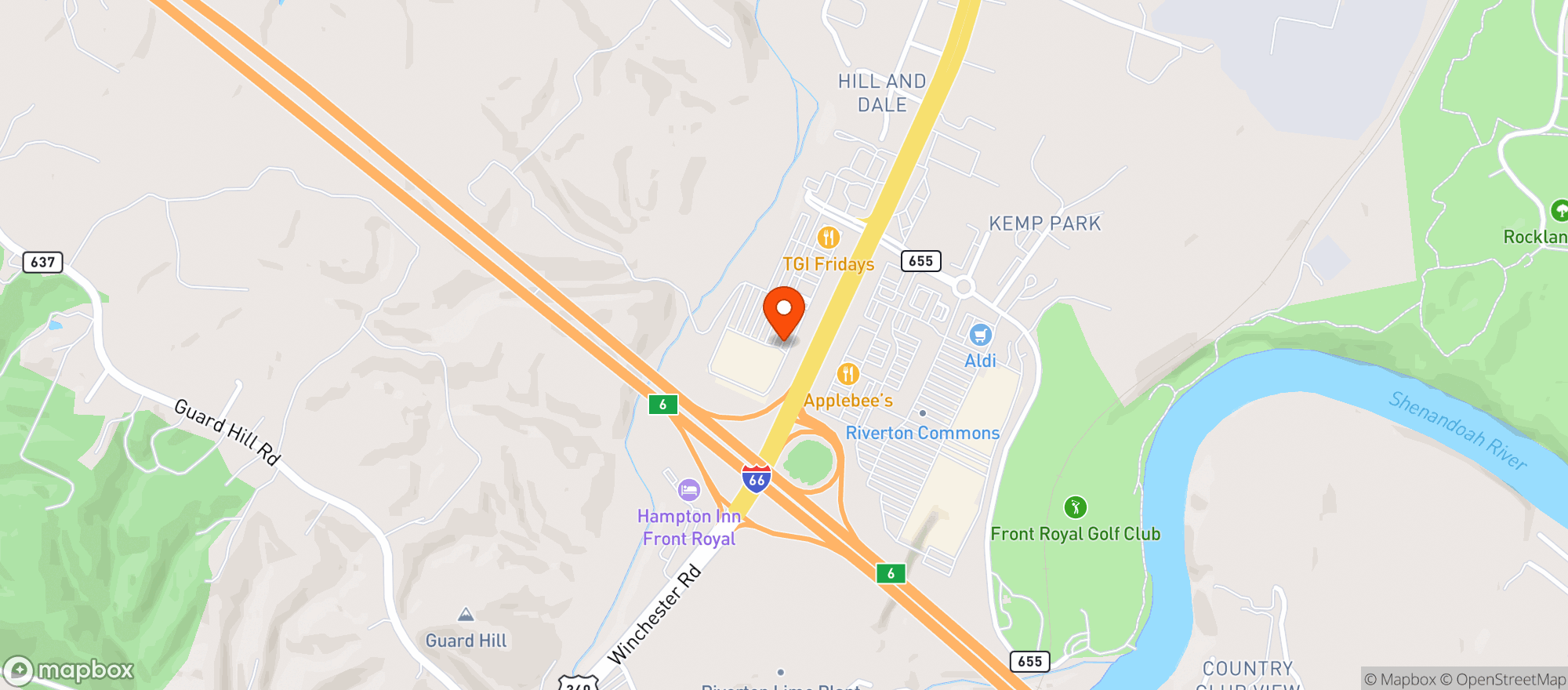 Map showing Target