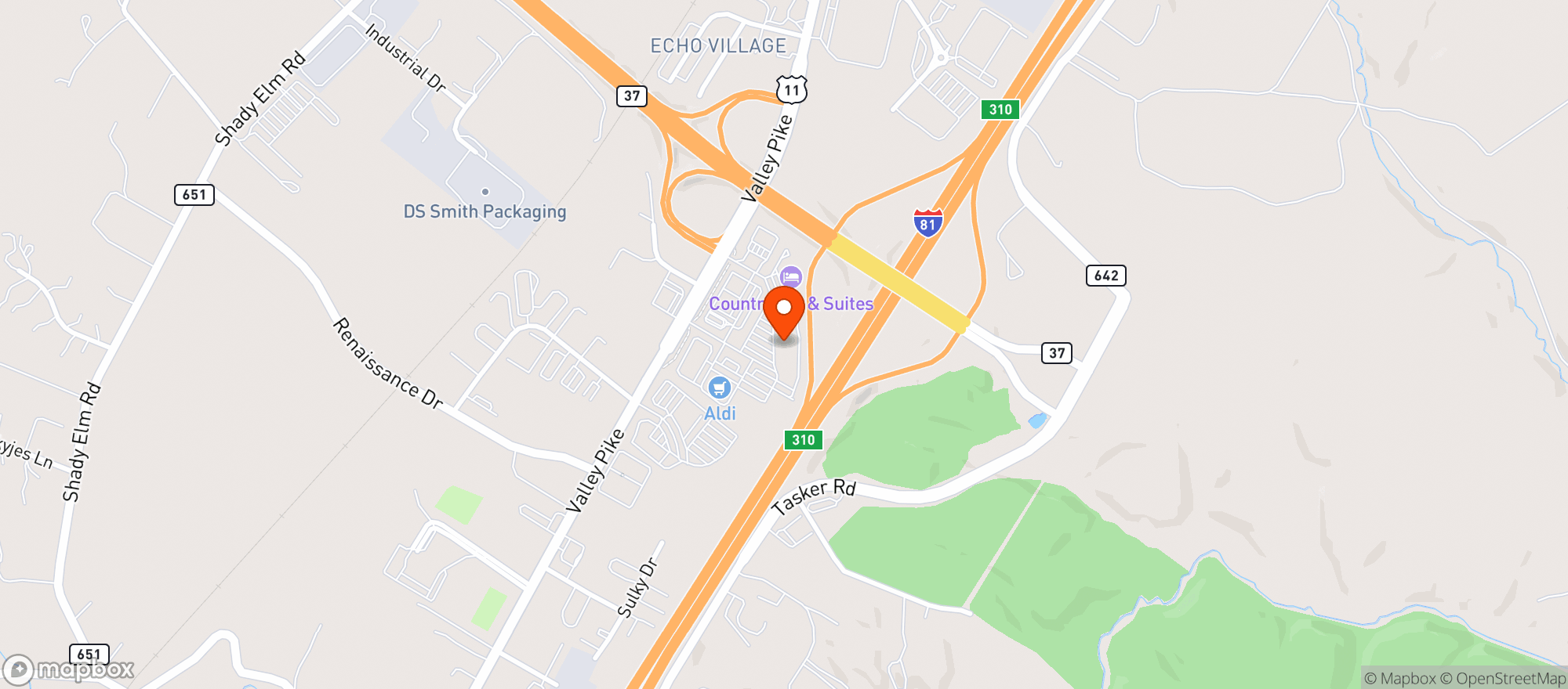 Map showing Alamo Drafthouse Cinema