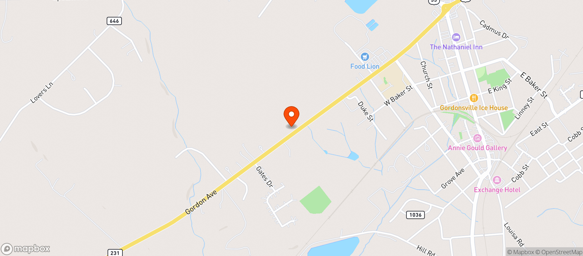 Map showing PATCH BREWING CO