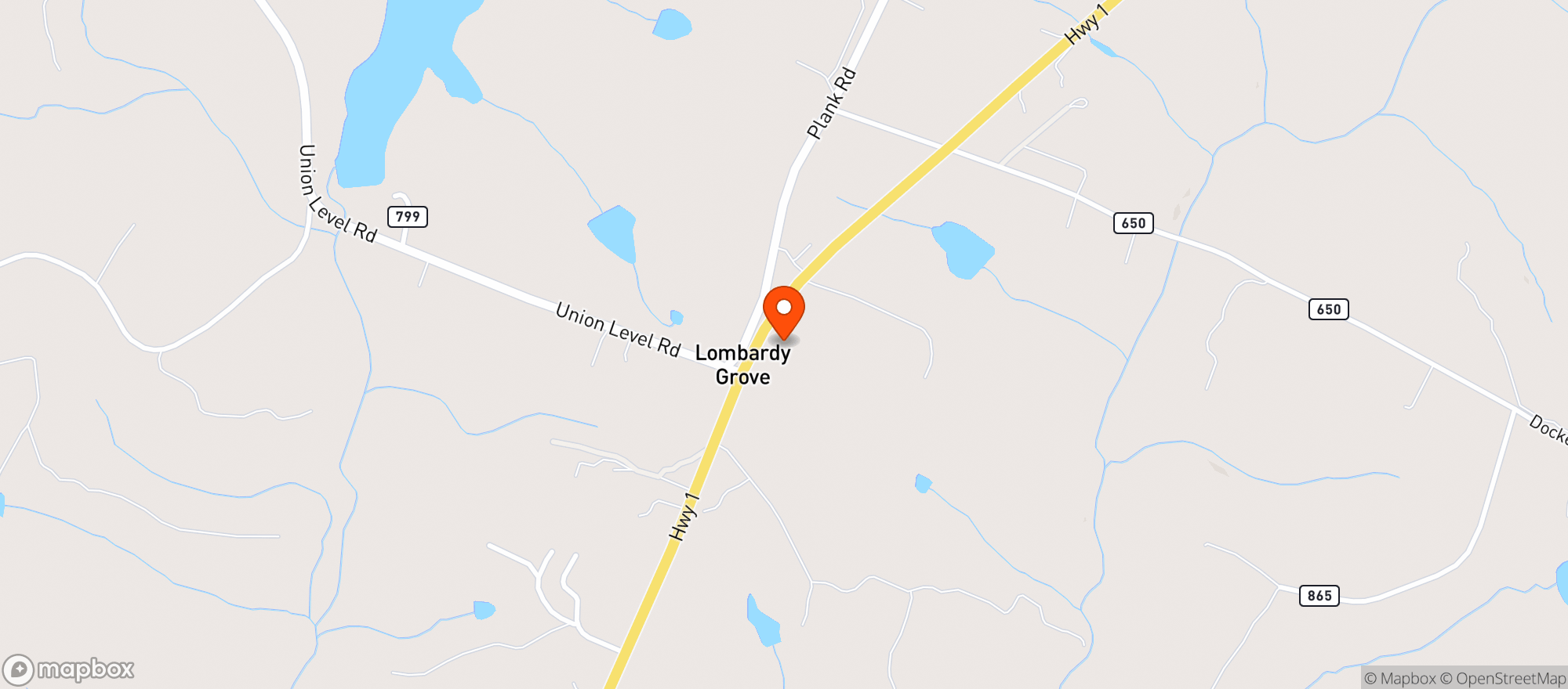 Map showing Us 1 Grocery