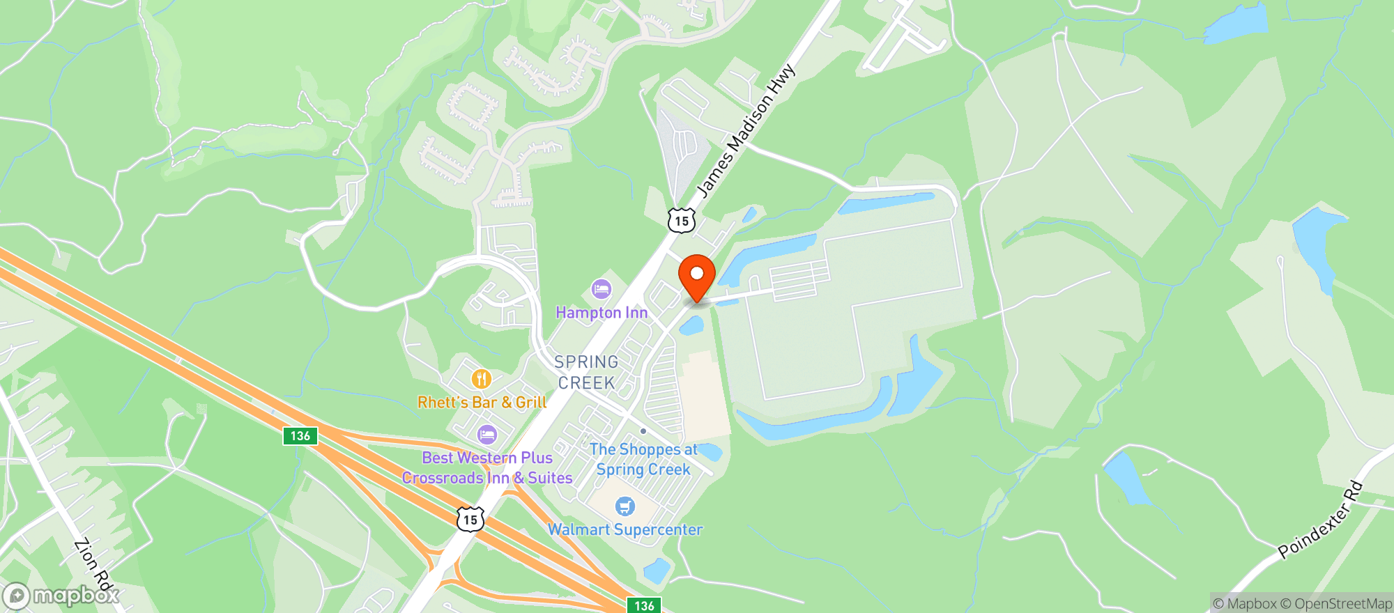 Map showing El Mariachi Mexican Bar & Grill