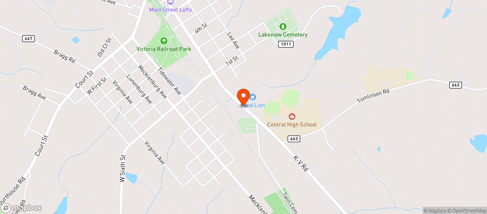 Map showing Food Lion