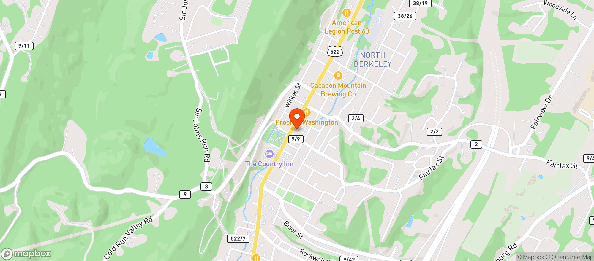 Map showing Top Shelf Liquors