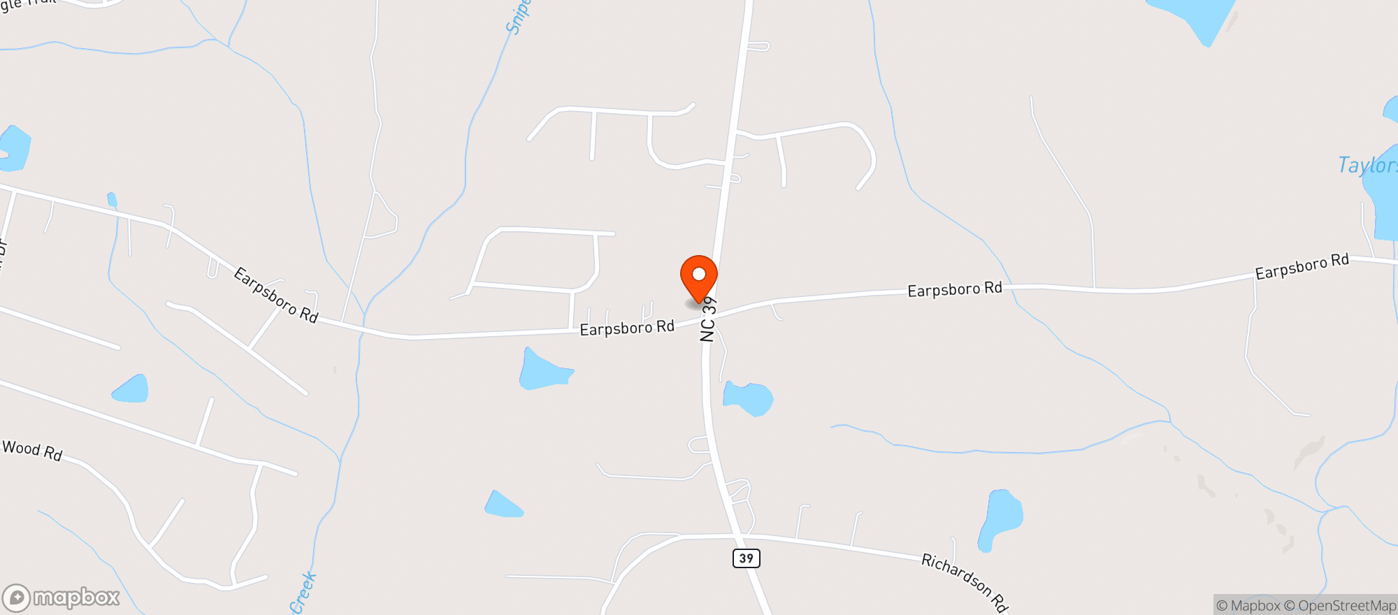 Map showing Shop N Go 39 (zebulon)