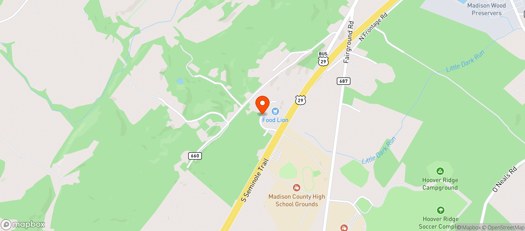 Map showing Food Lion