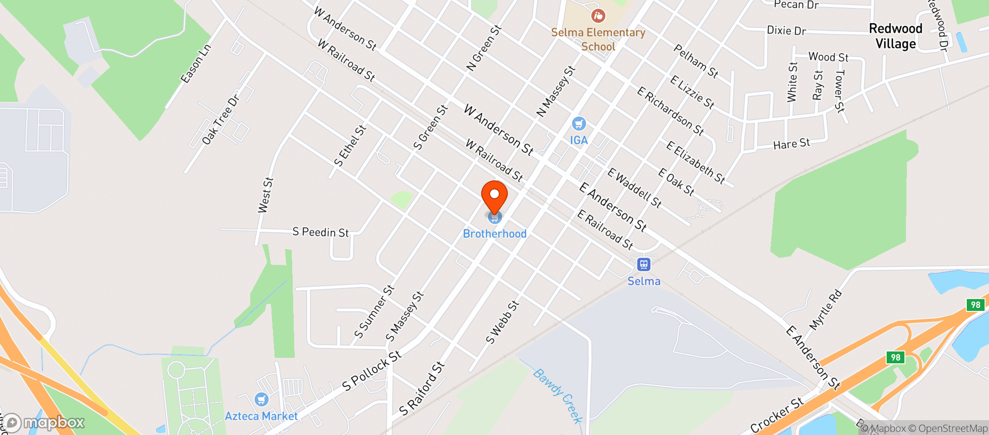 Map showing Brotherhood Market