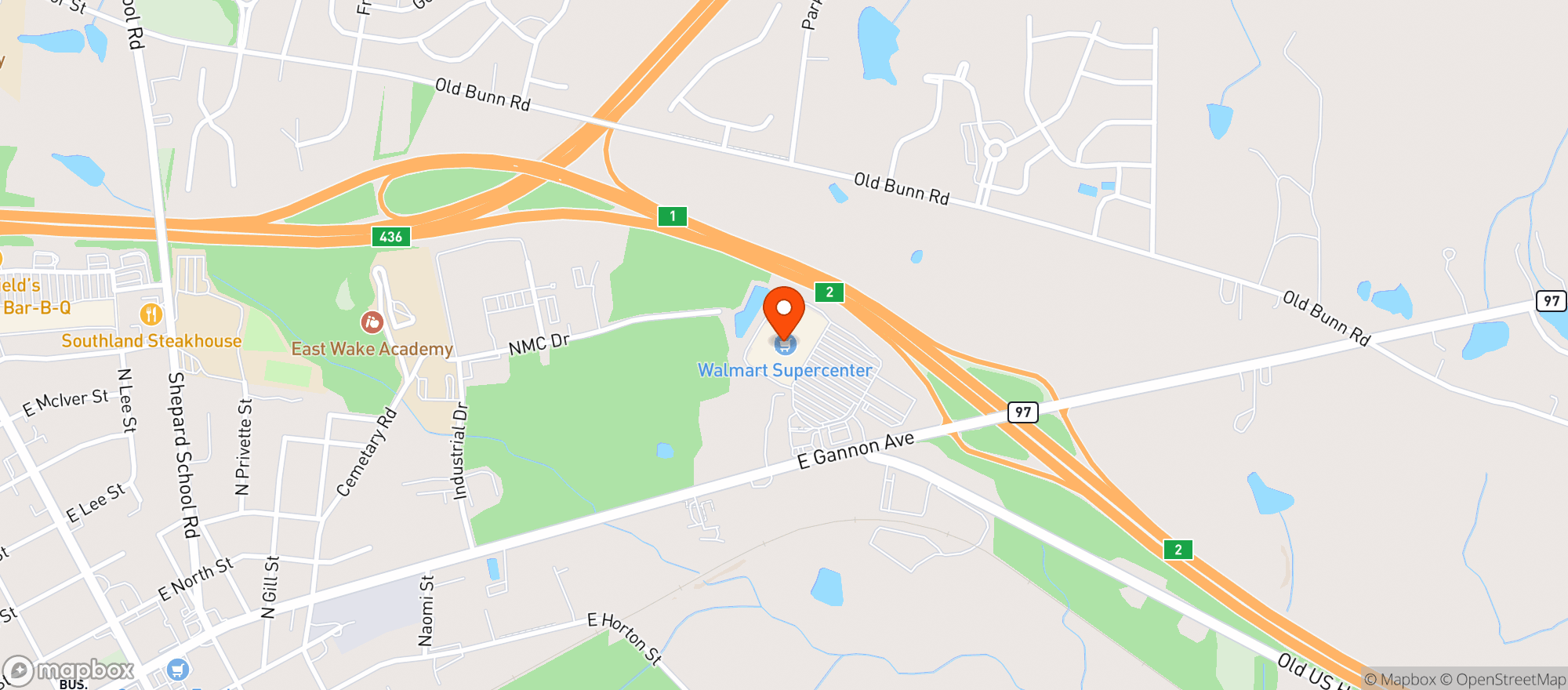 Map showing Walmart Supercenter