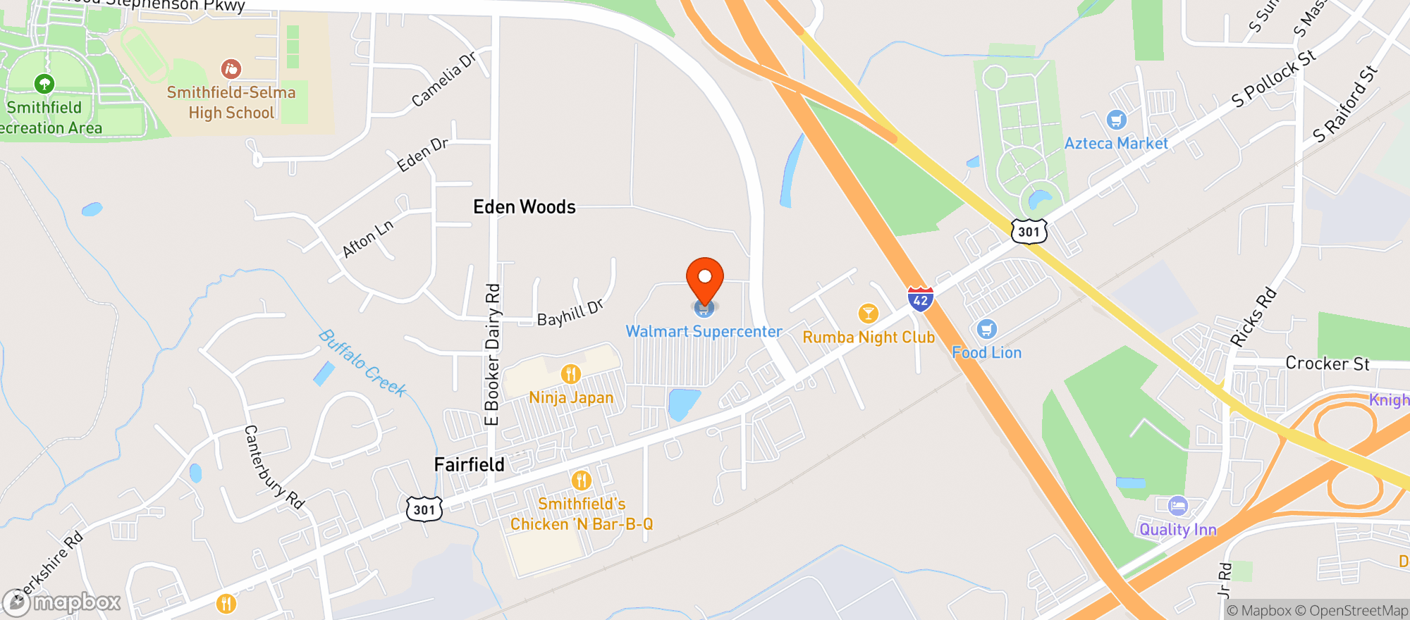 Map showing Walmart Supercenter