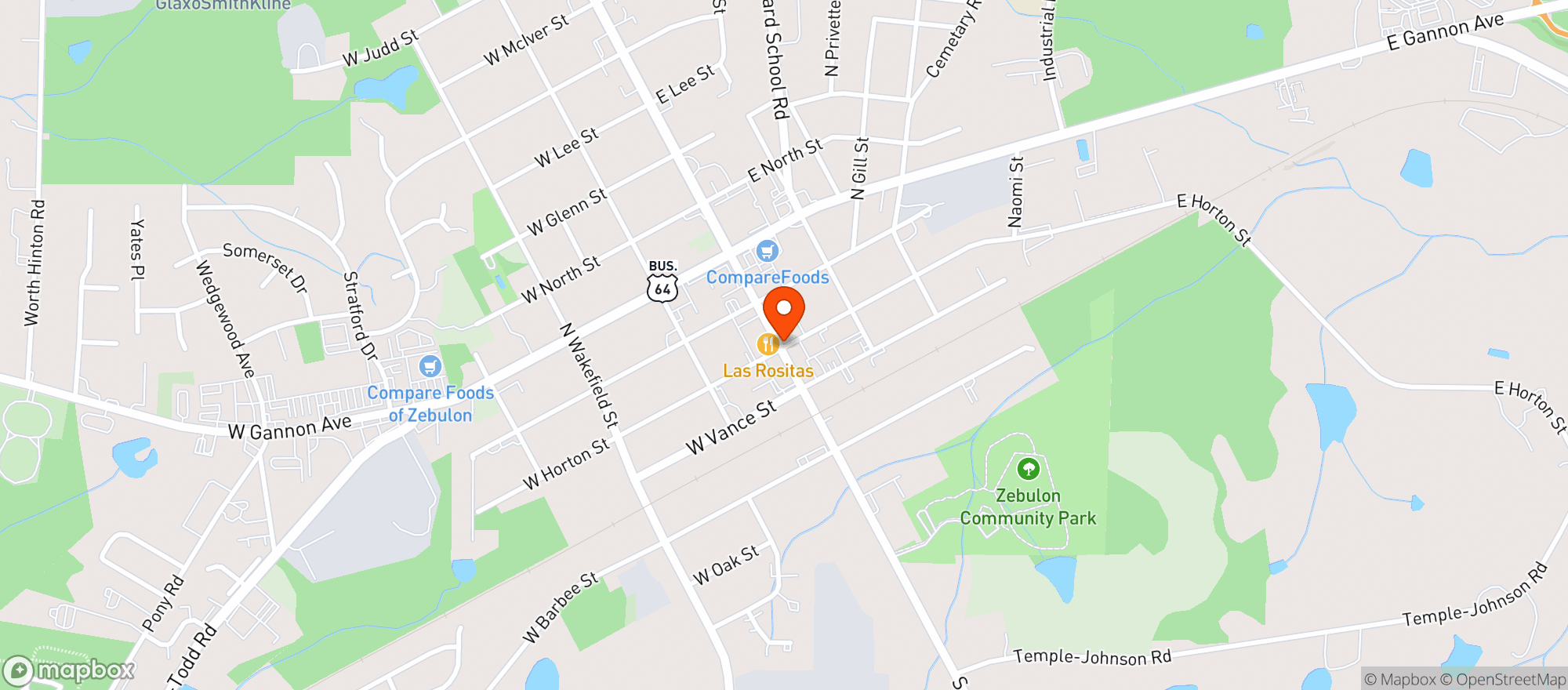 Map showing Lounge Ninety6