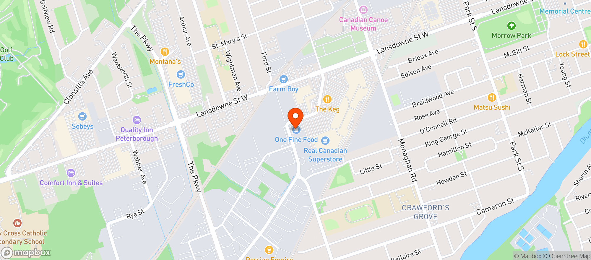 Map showing One Fine Food