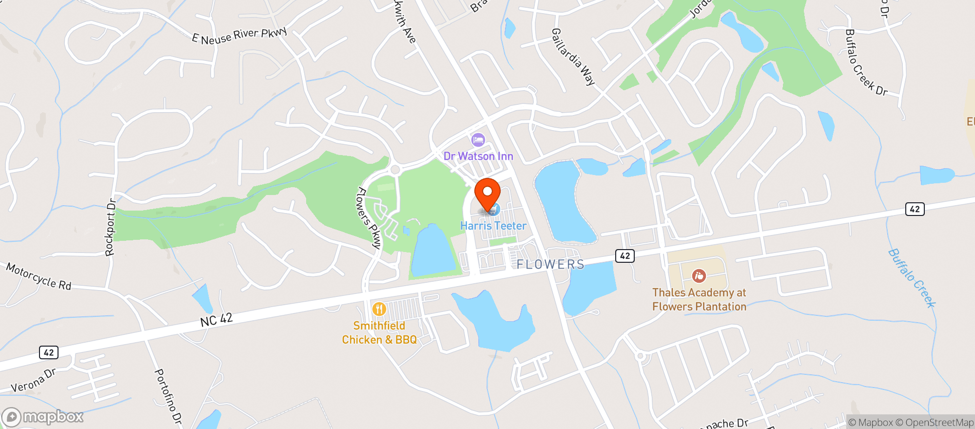 Map showing Harris Teeter