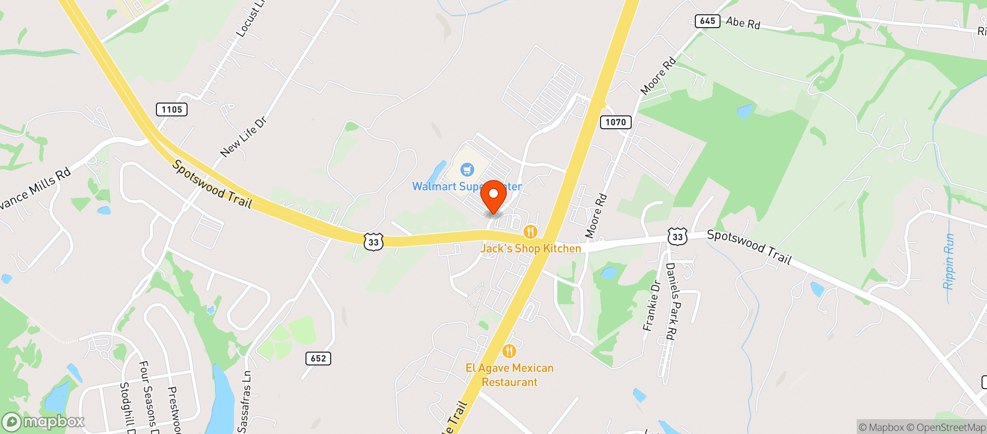 Map showing Walmart Supercenter