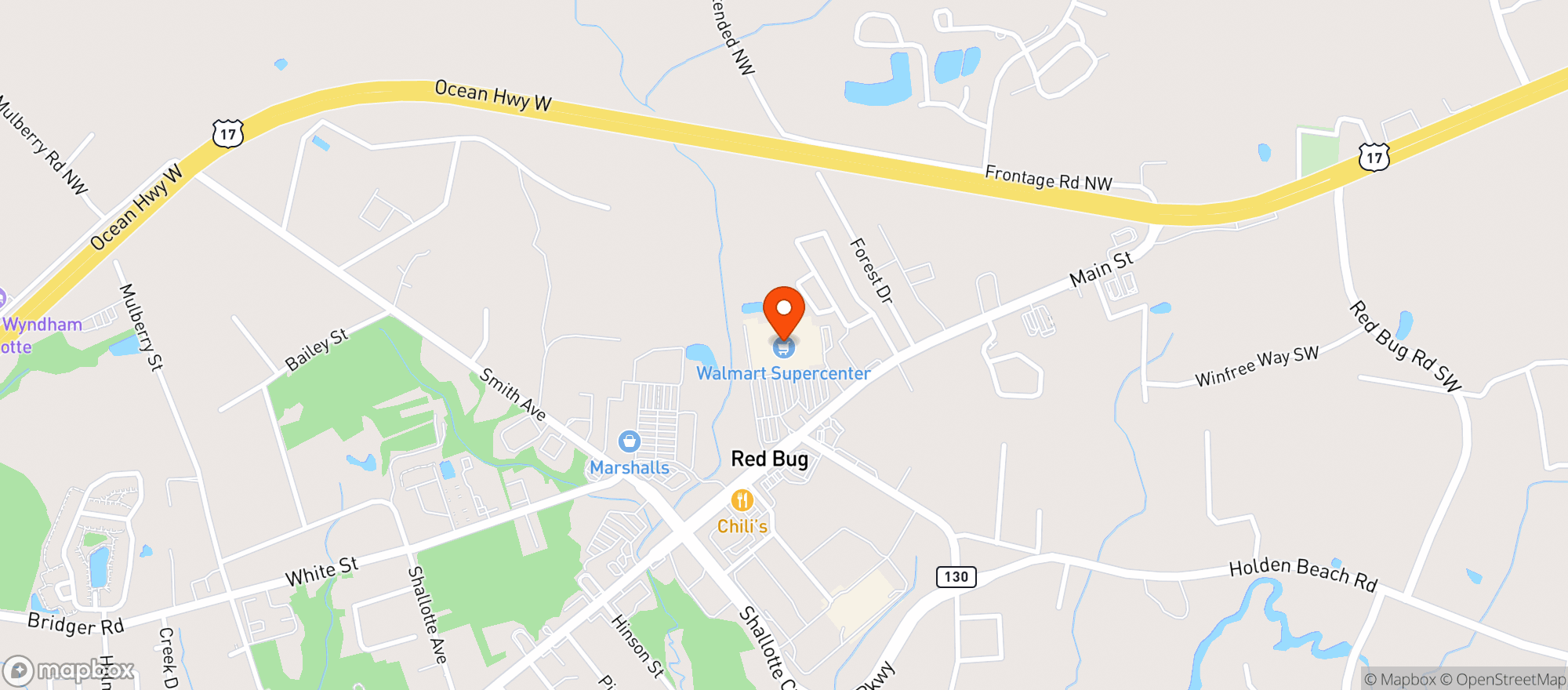 Map showing Walmart Supercenter #1767