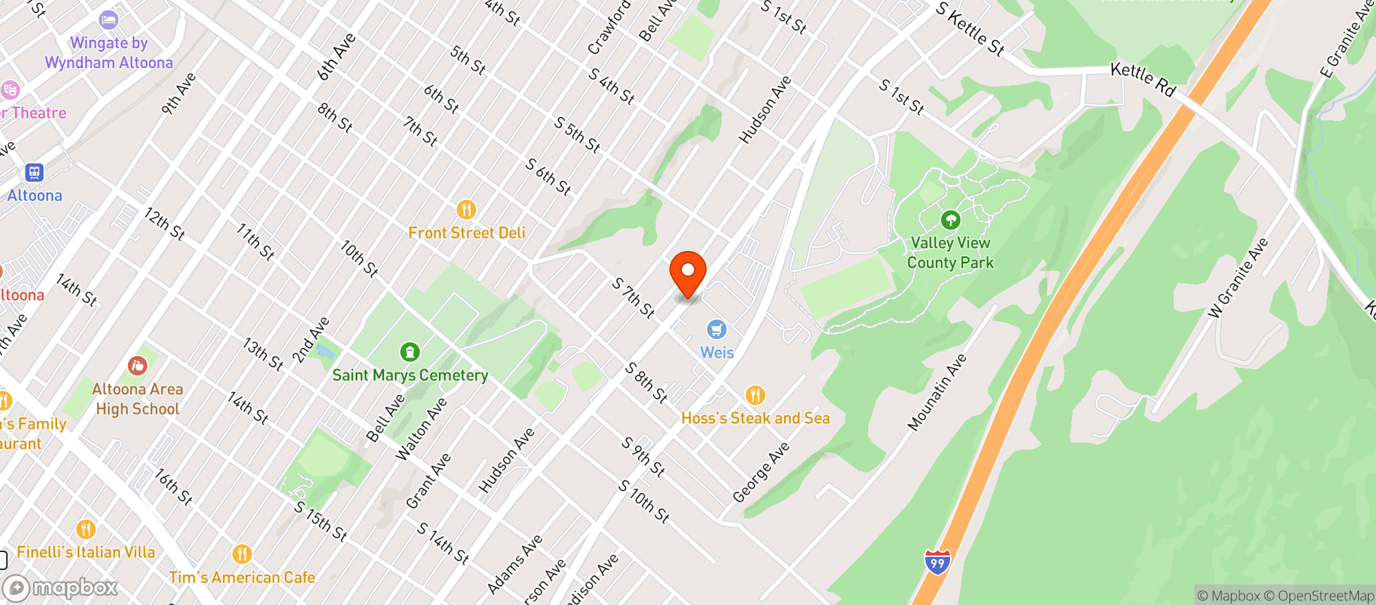 Map showing Weis Market Cafe