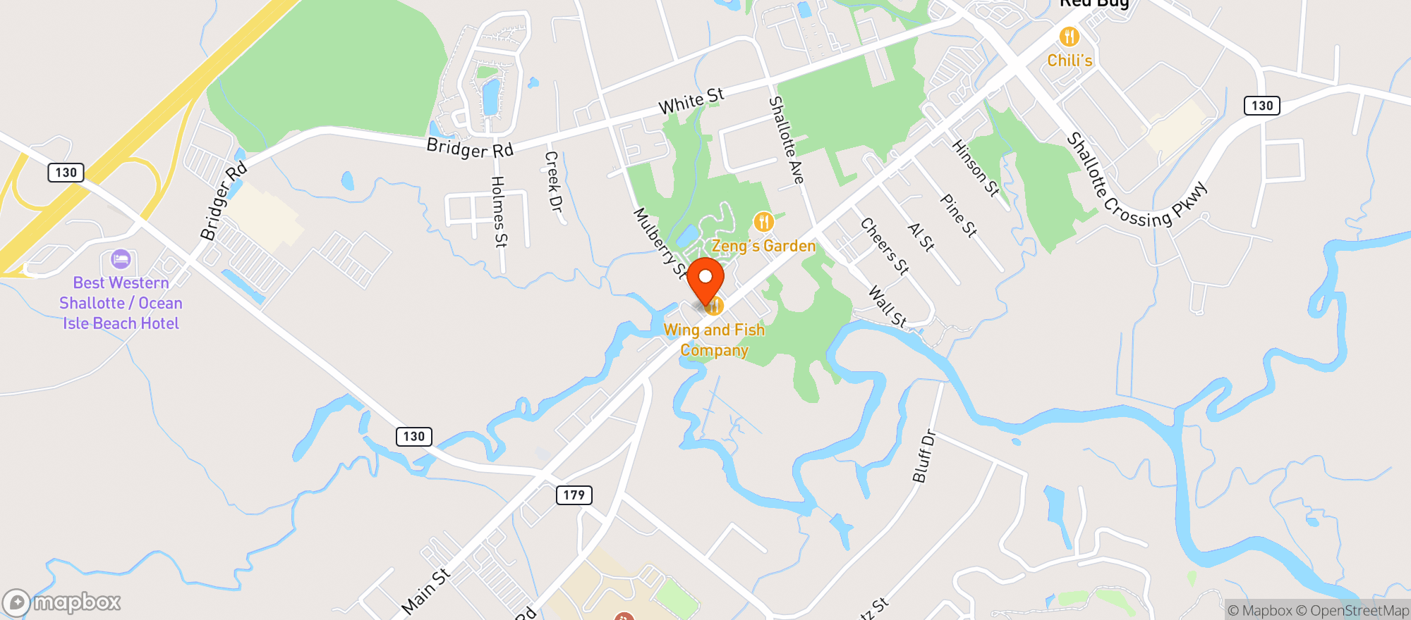 Map showing Pour House