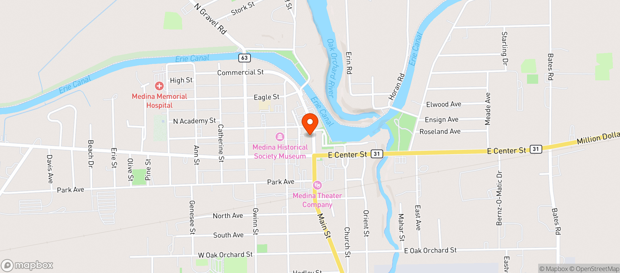 Map showing Mile 303