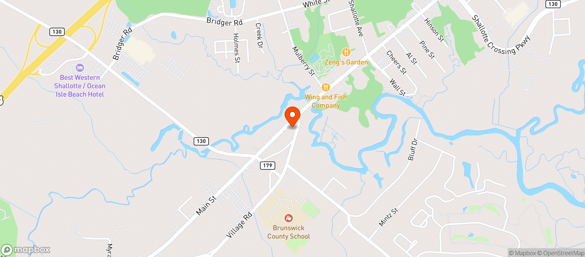 Map showing Scotchman #3120 - Main St Shallotte