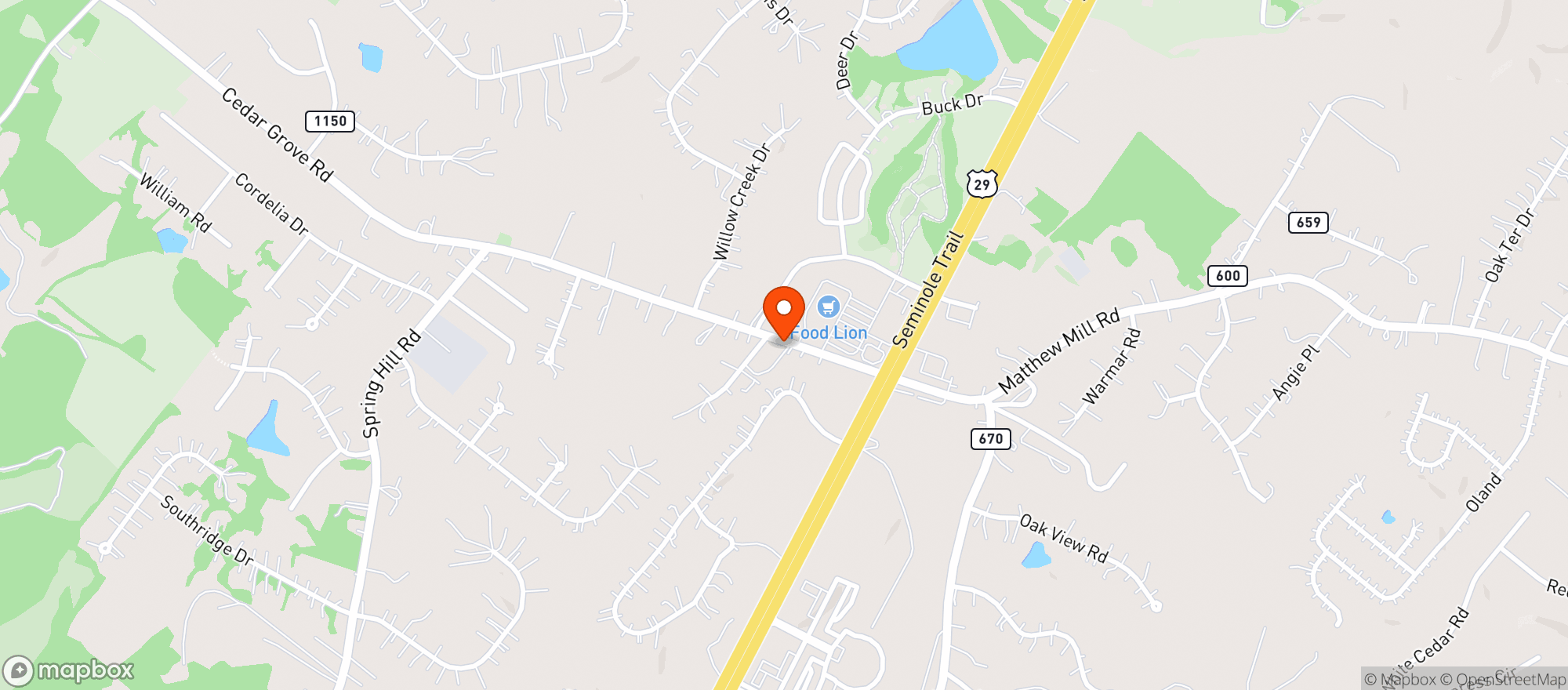 Map showing Food Lion