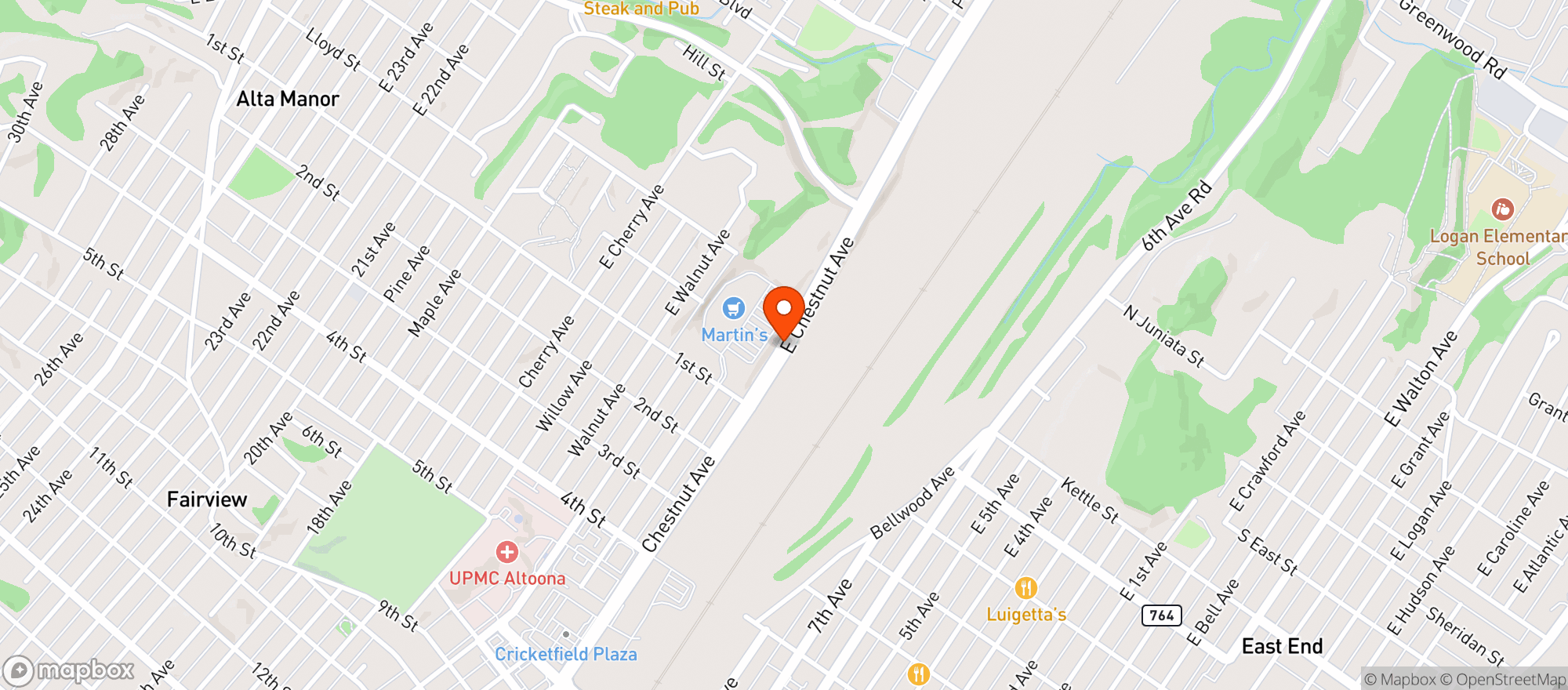 Map showing Giant Food Store