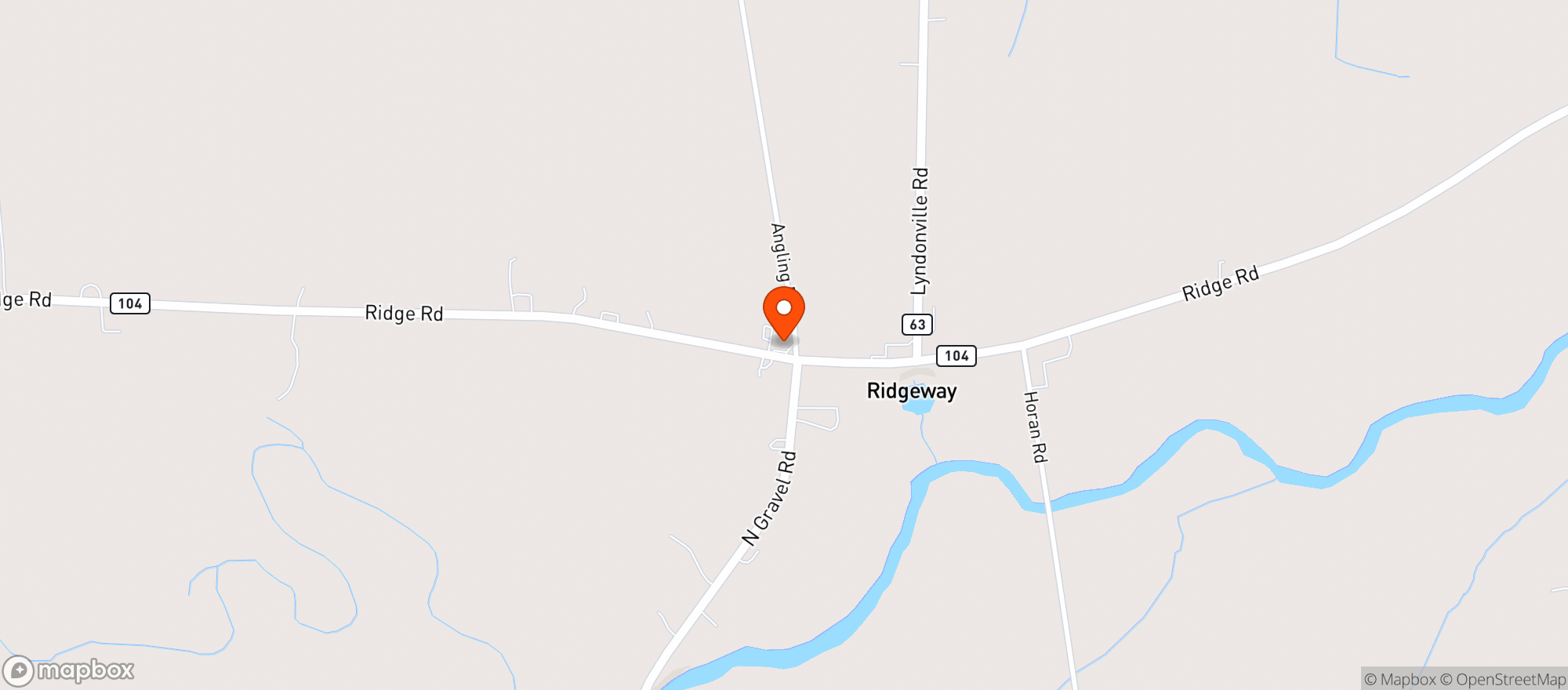 Map showing Champs Mini Mart