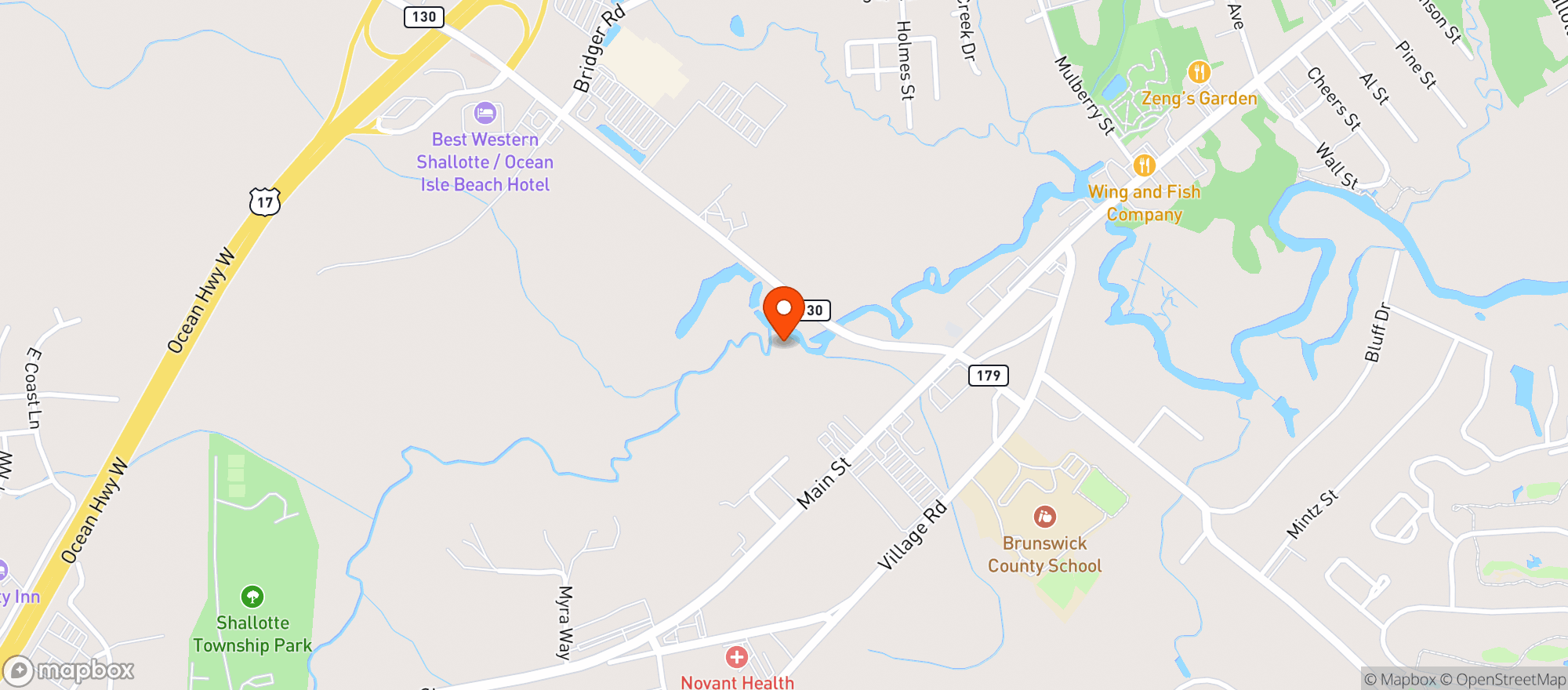 Map showing Inlet View Bar & Grill