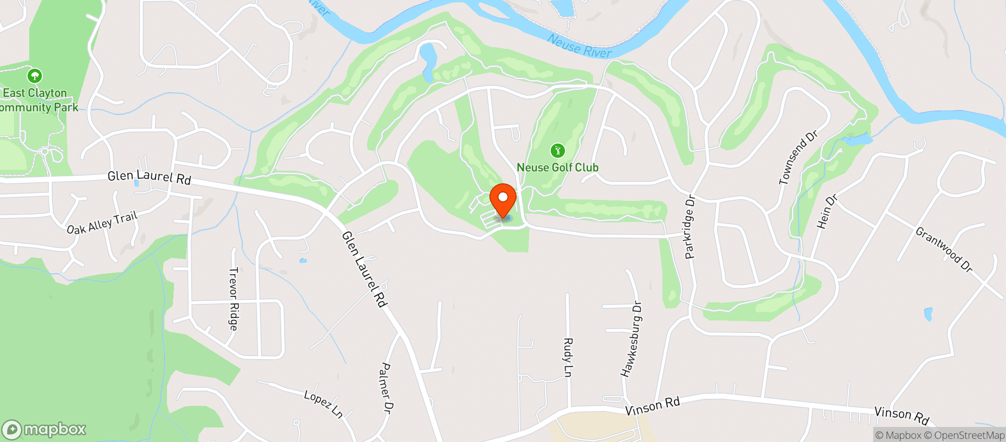 Map showing Neuse Country Club