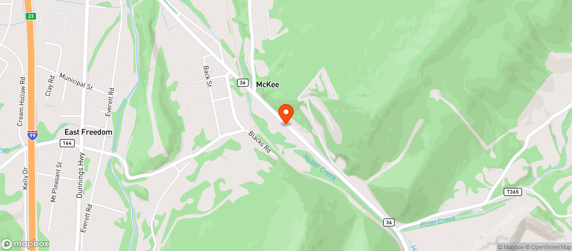 Map showing Cove Beverage
