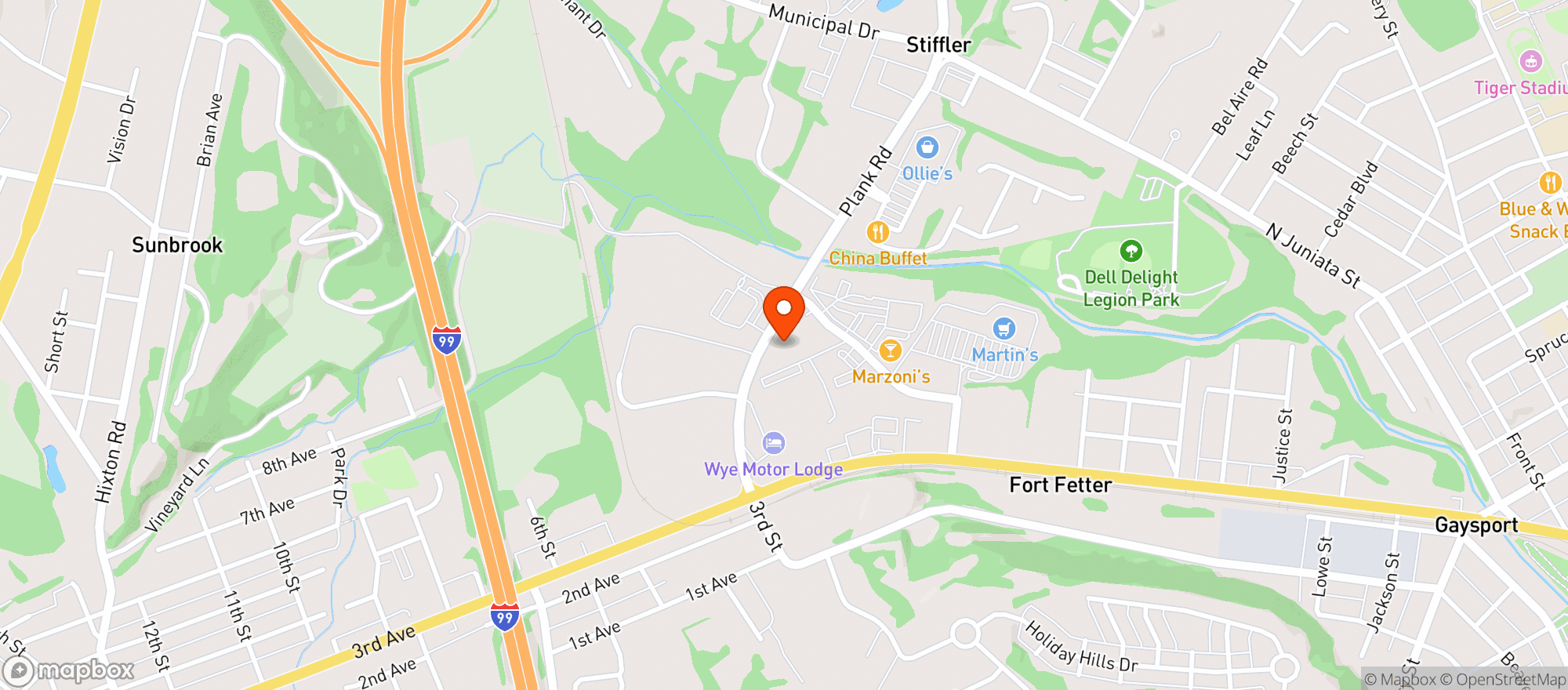 Map showing GIANT FOOD STORE