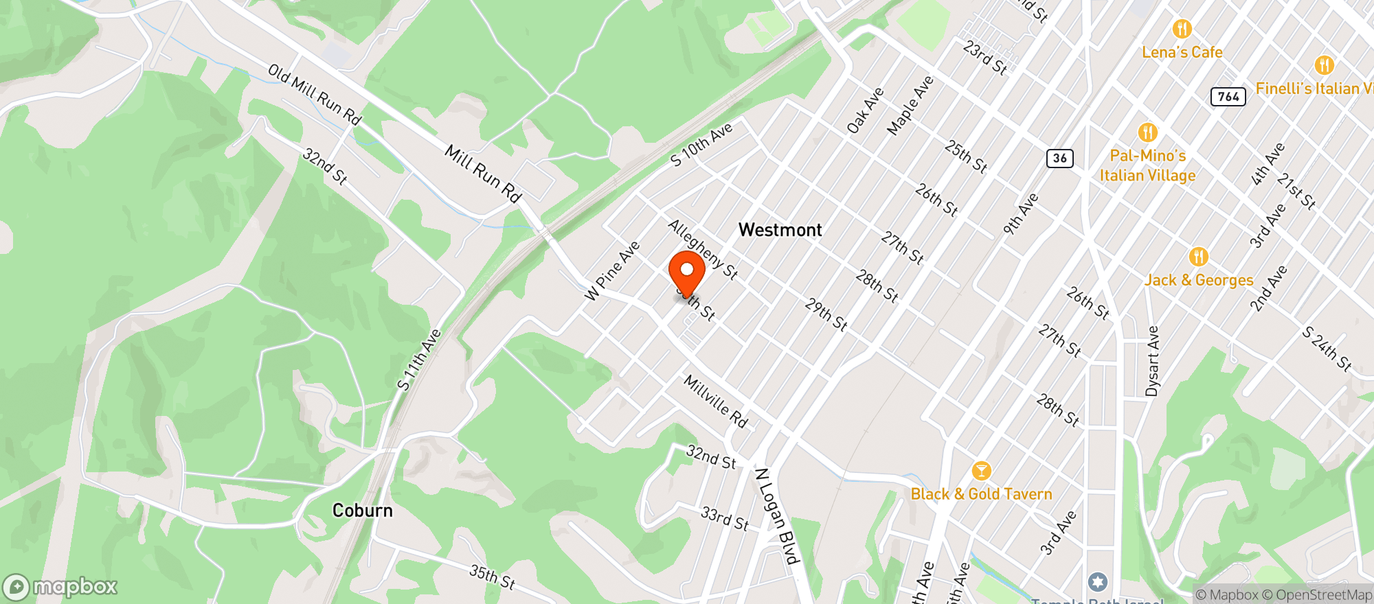 Map showing Crown Beverage