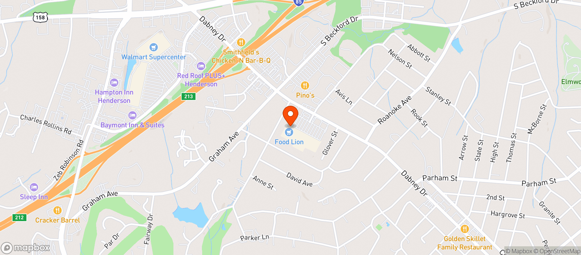 Map showing Food Lion