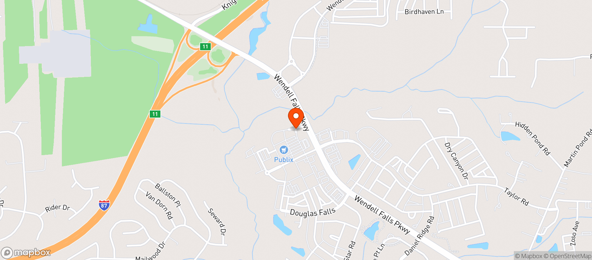 Map showing Parkside Restaurant