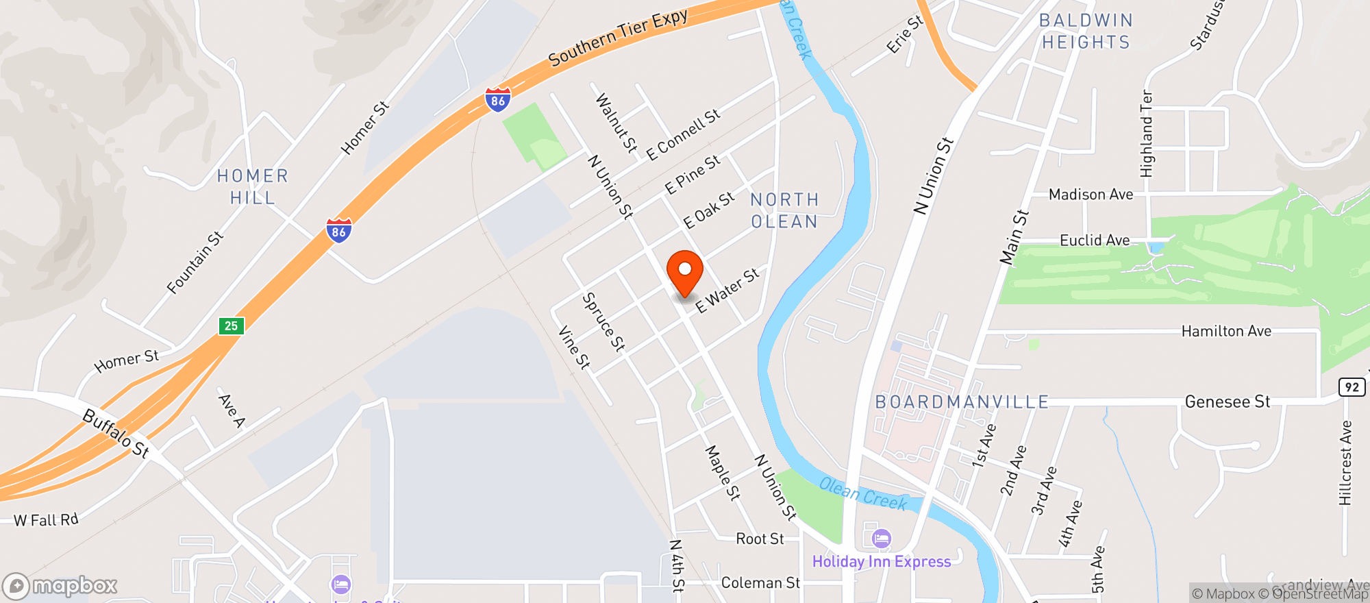 Map showing Pulaski Club