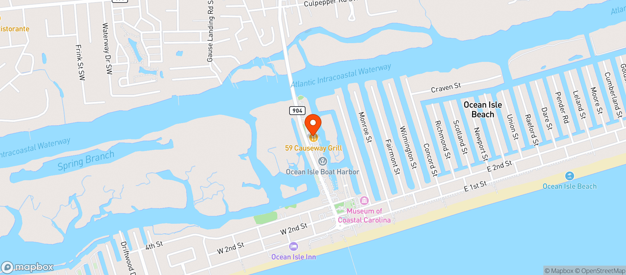 Map showing 59 Causeway Grill