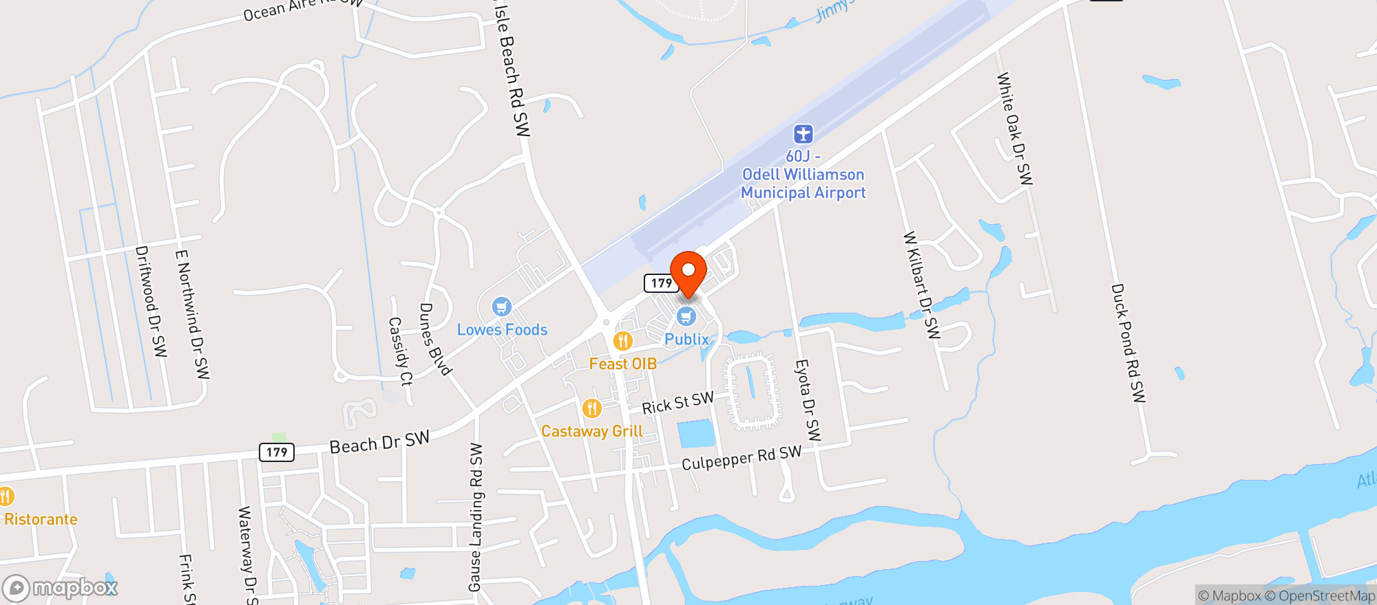 Map showing Publix