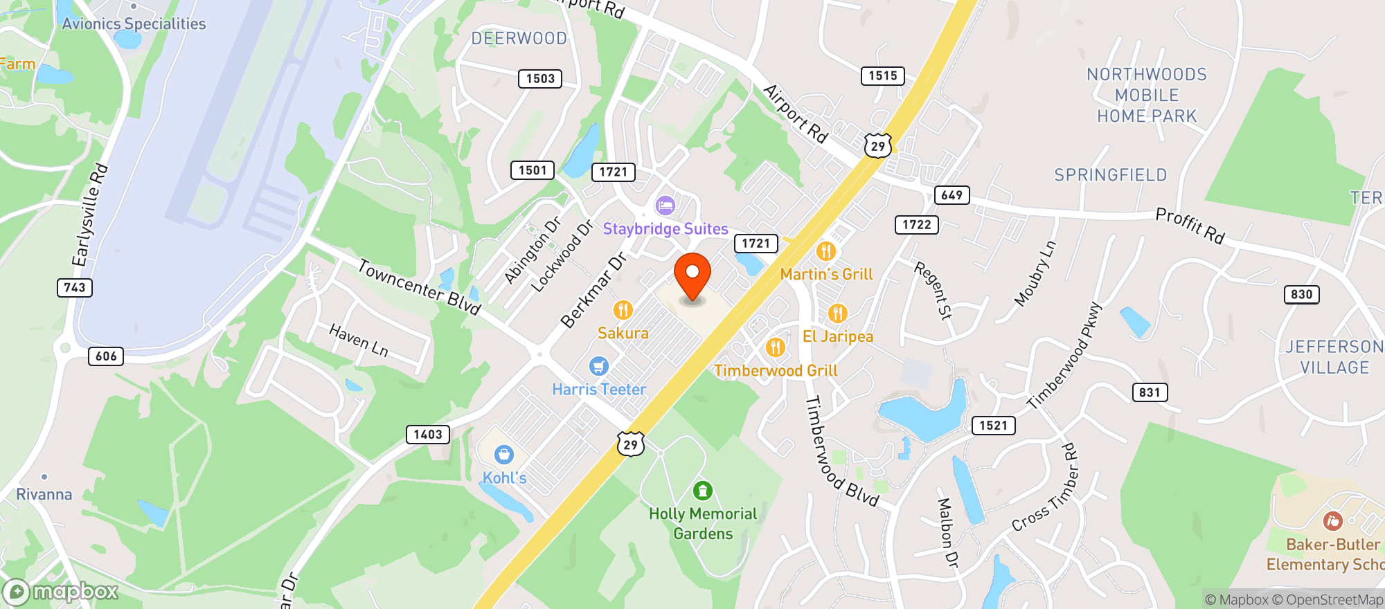 Map showing Target