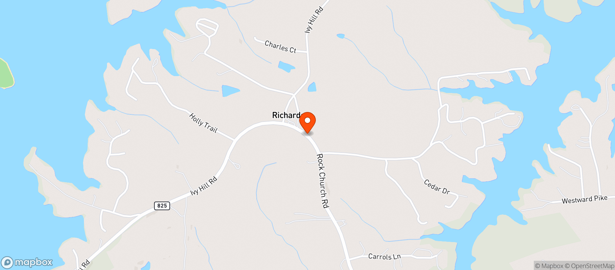 Map showing Hildas Grocery Store