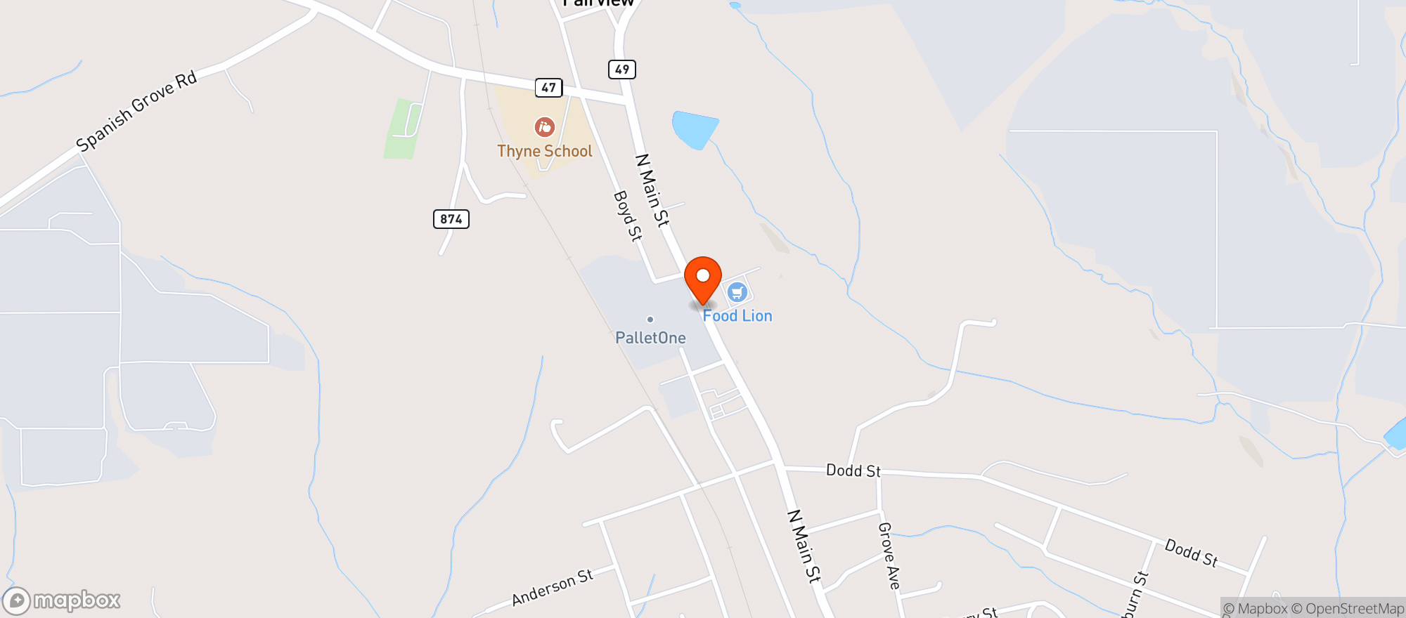 Map showing Food Lion