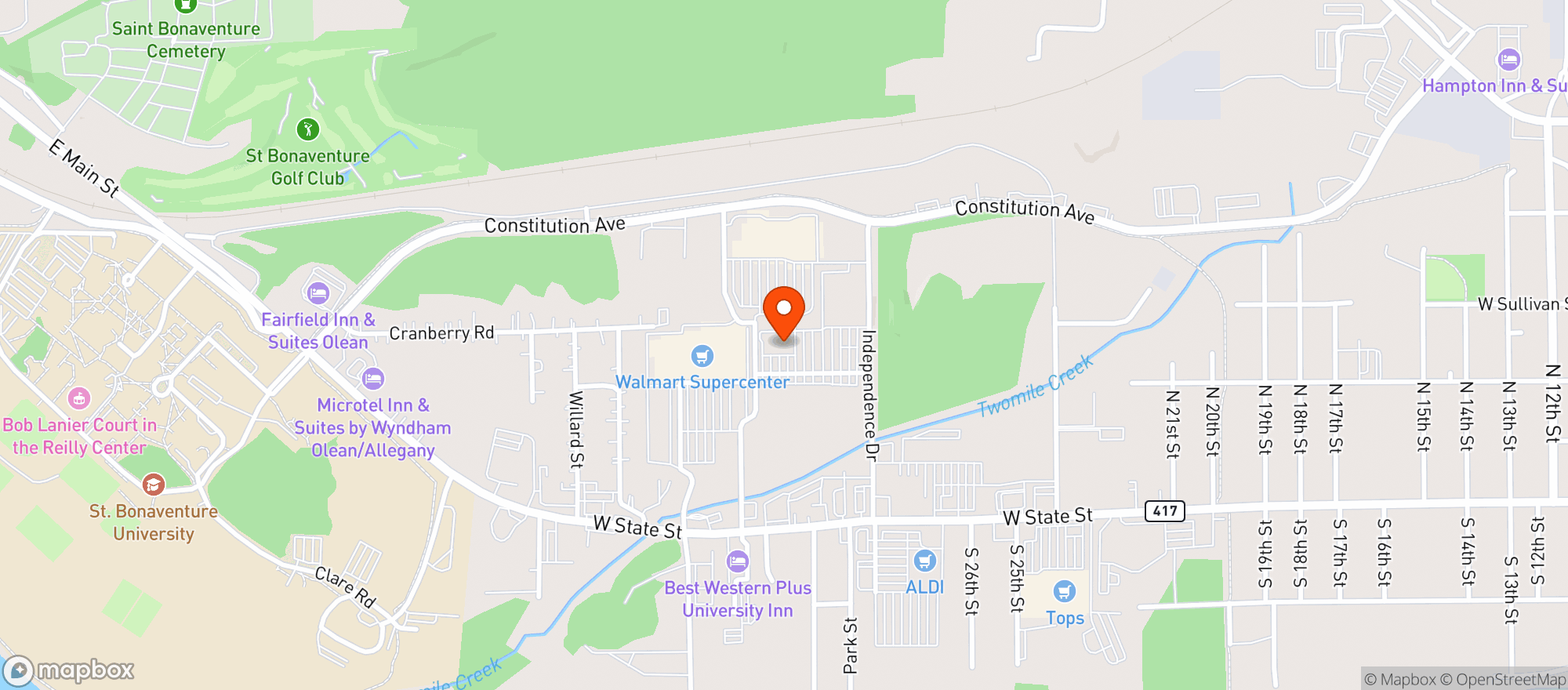 Map showing Amc Allegany 8 #4360