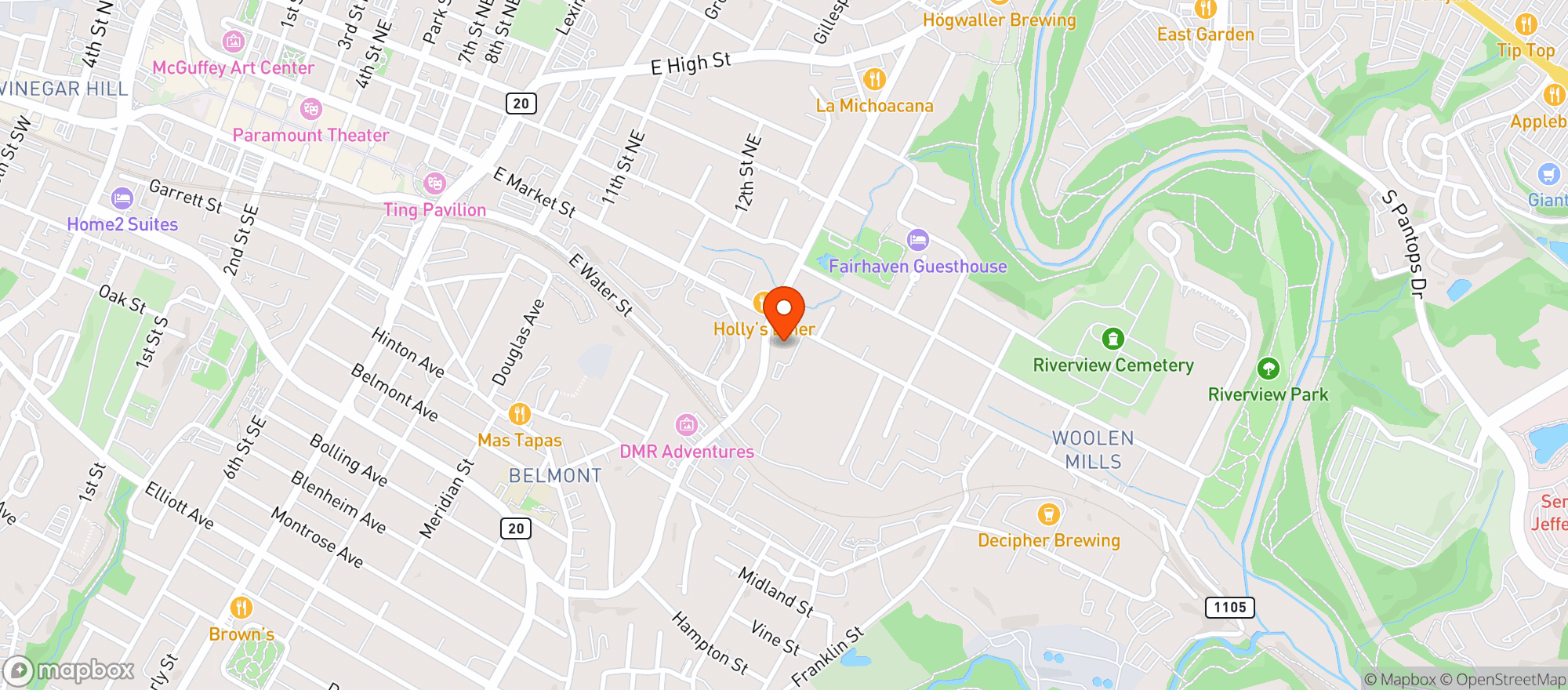Map showing Plenty Cville