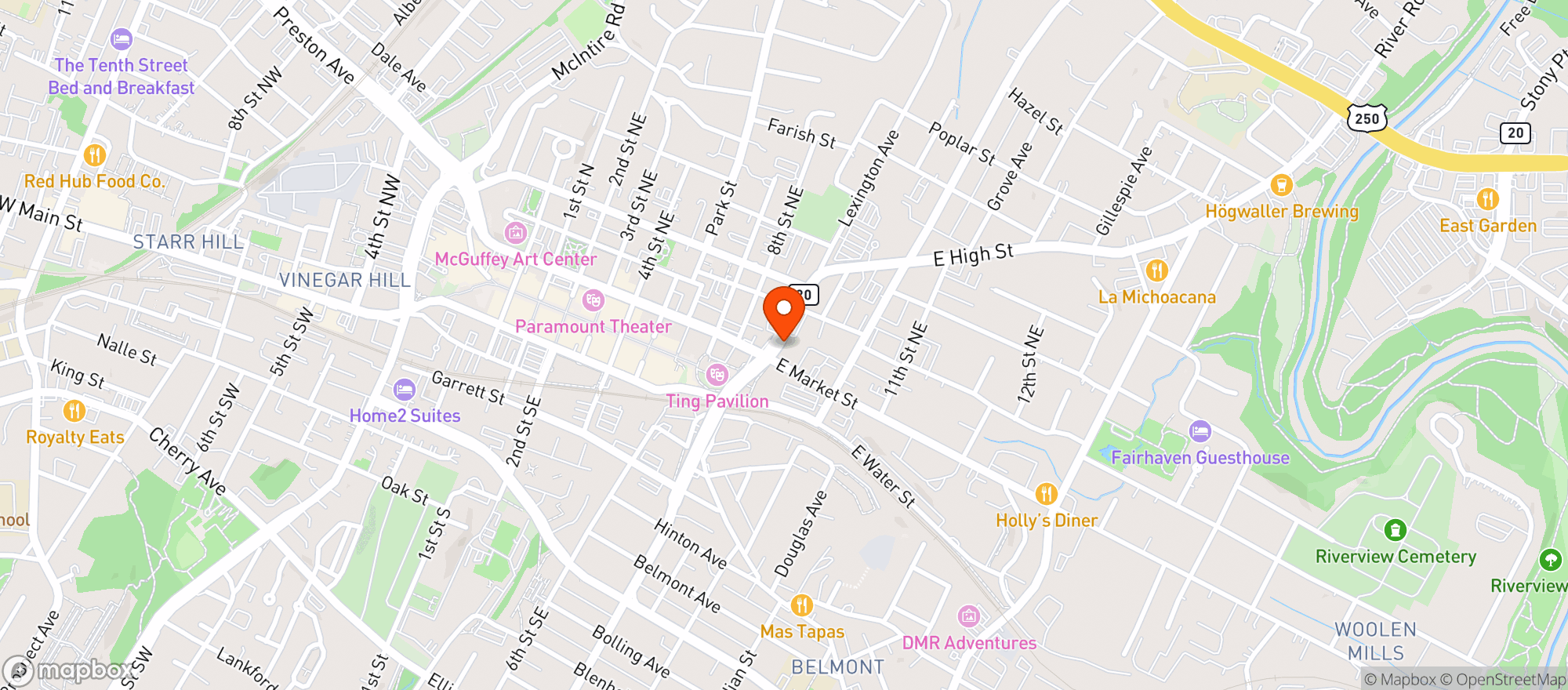 Map showing S Fuel Co