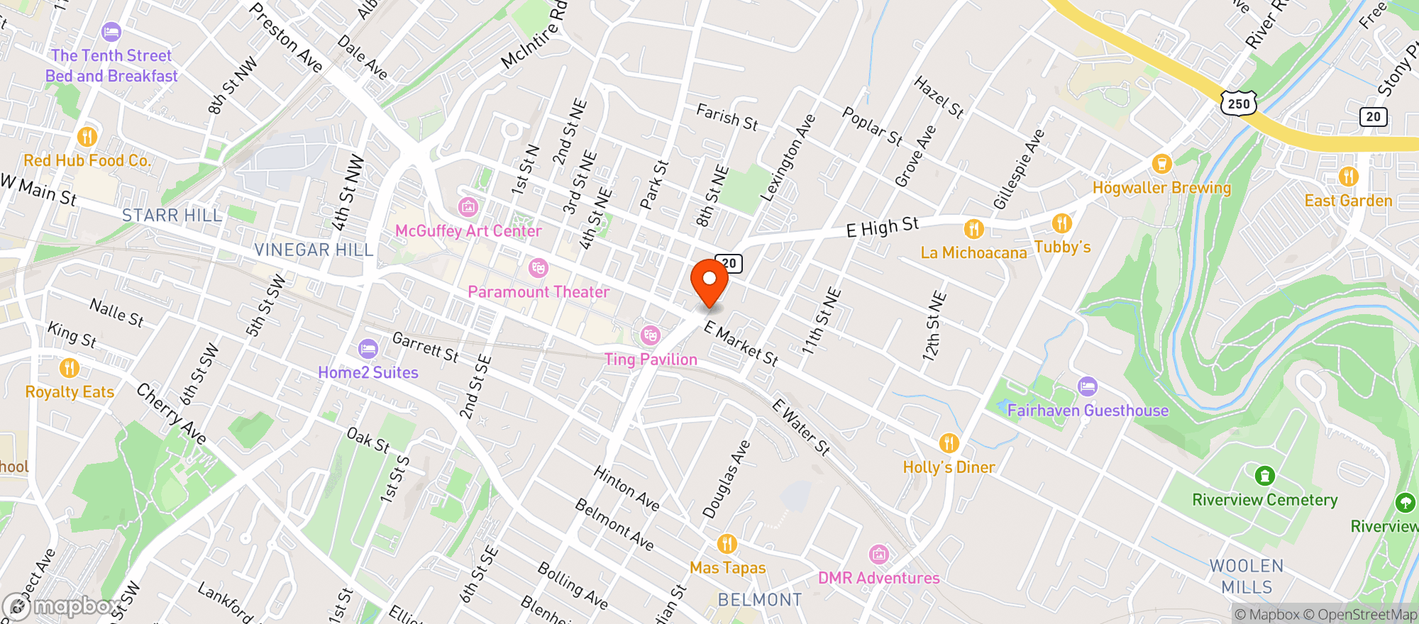 Map showing Fuel Co