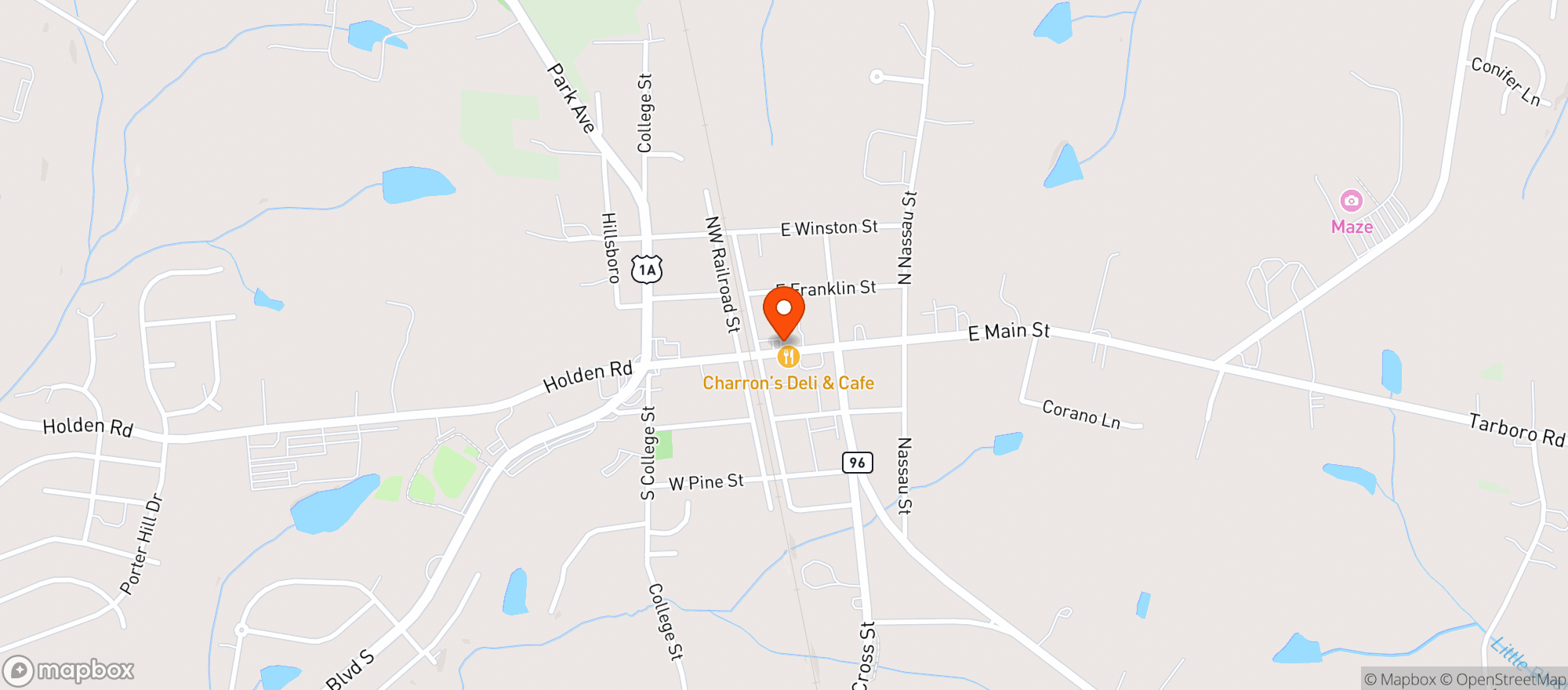 Map showing Herbal Solutions Youngsville