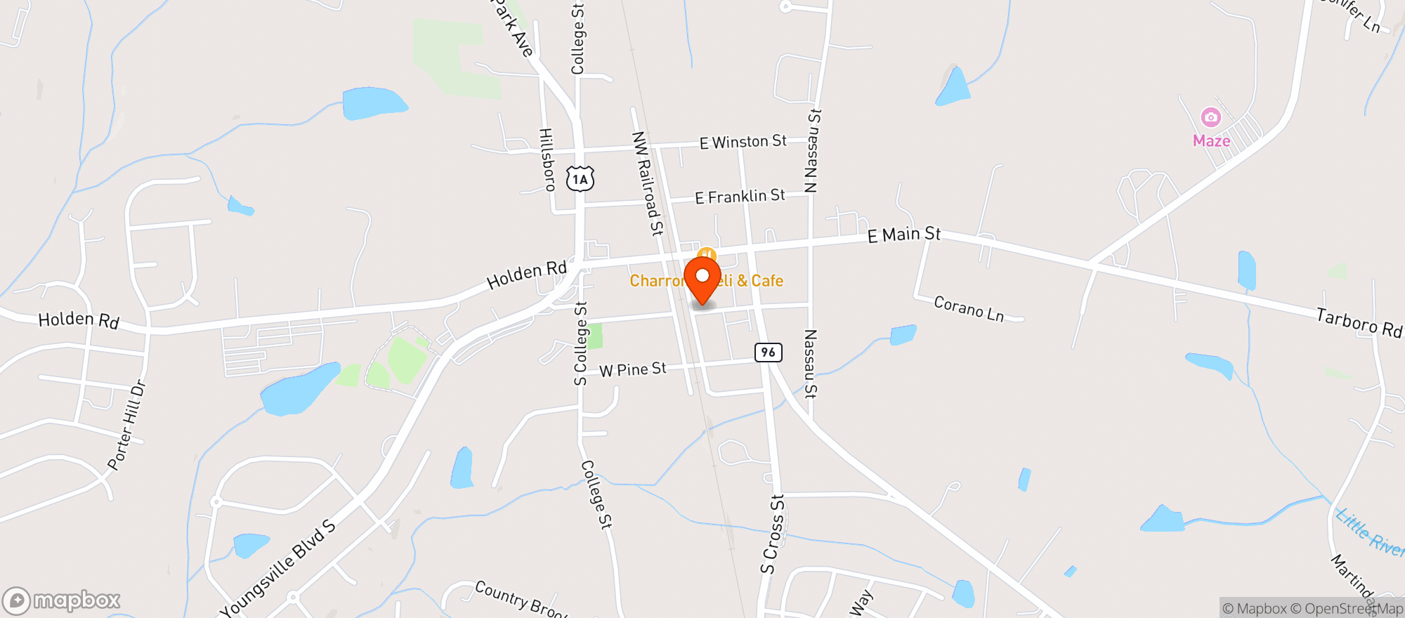 Map showing Homeslice Tavern