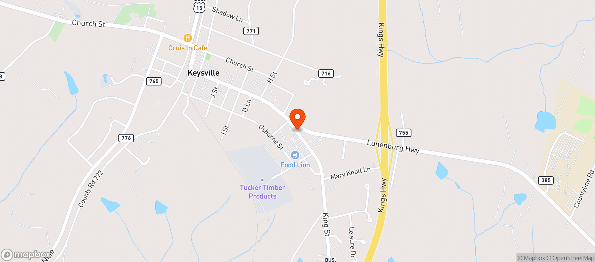 Map showing Food Lion