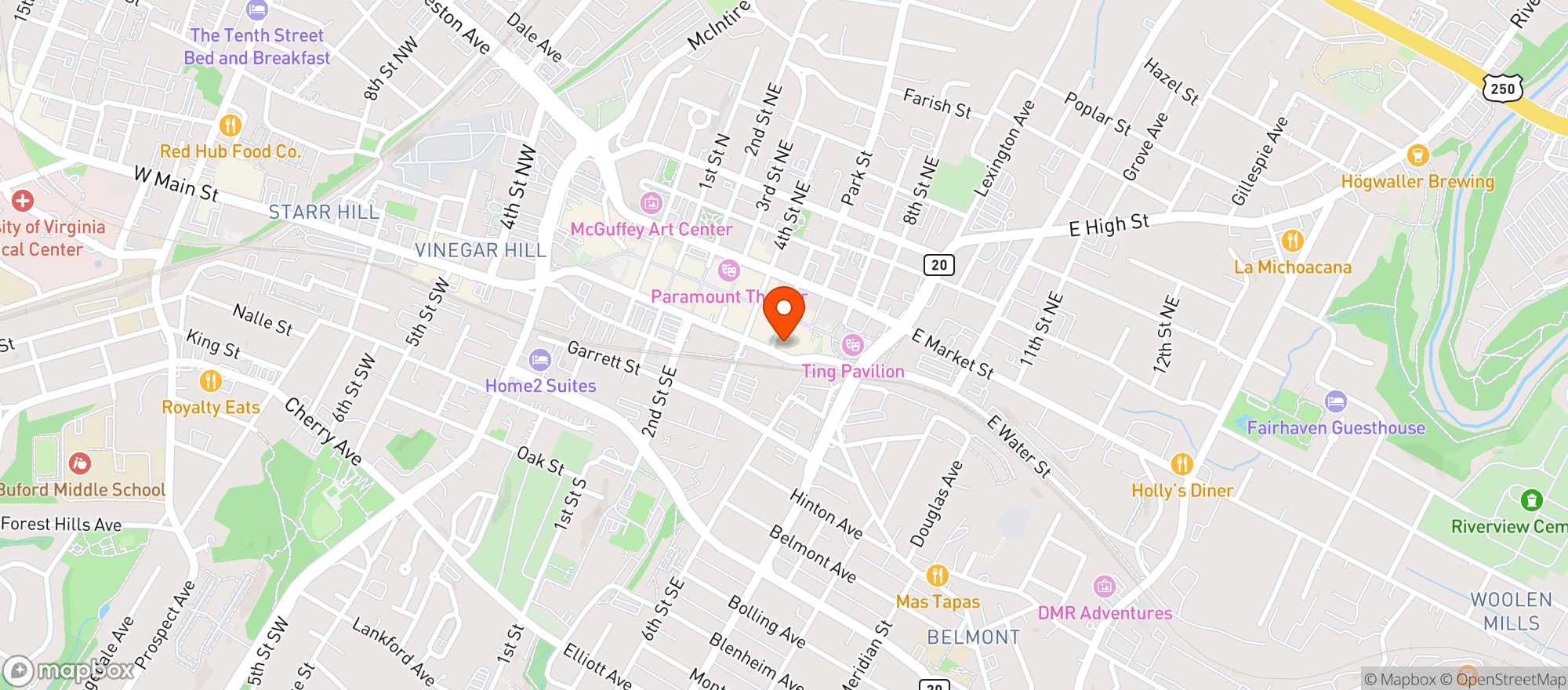 Map showing Melting Pot Restaurant #1077