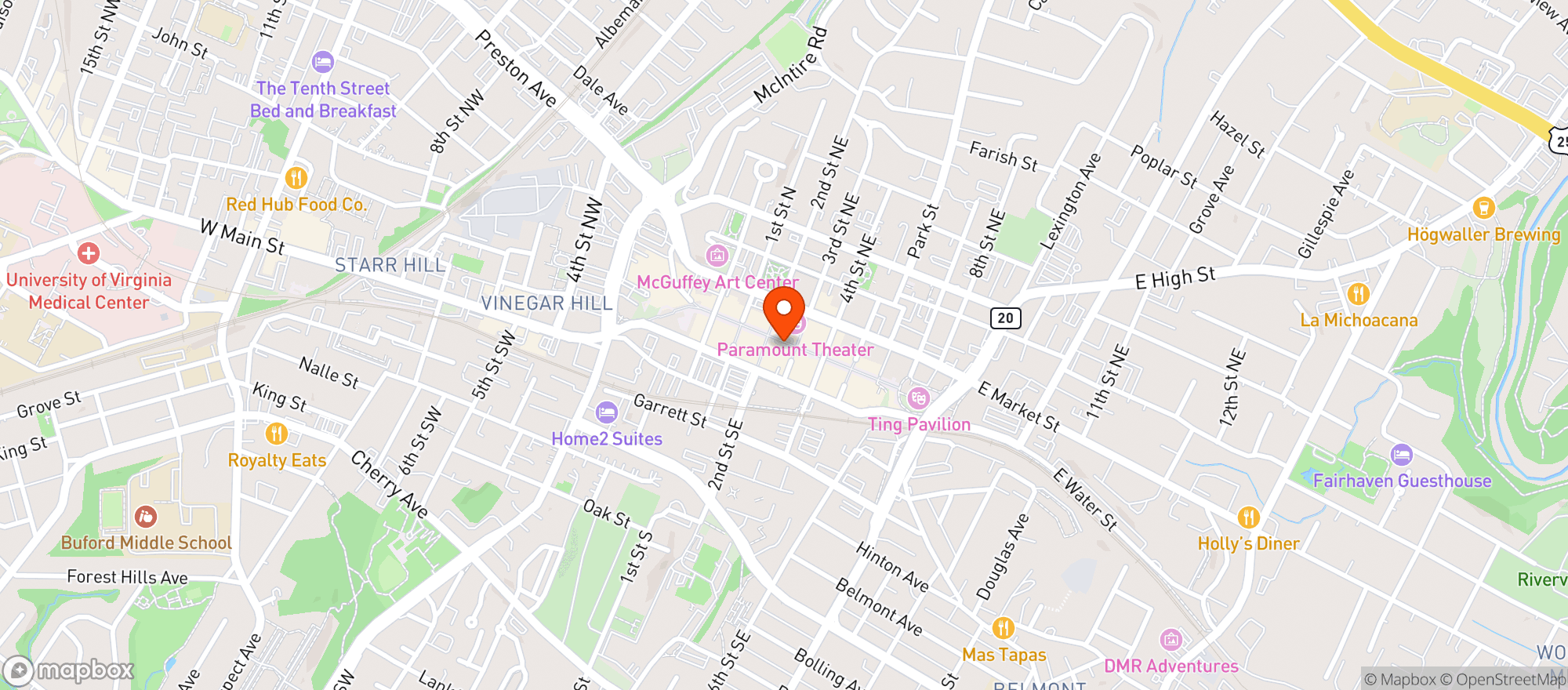 Map showing Citizen Burger Bar