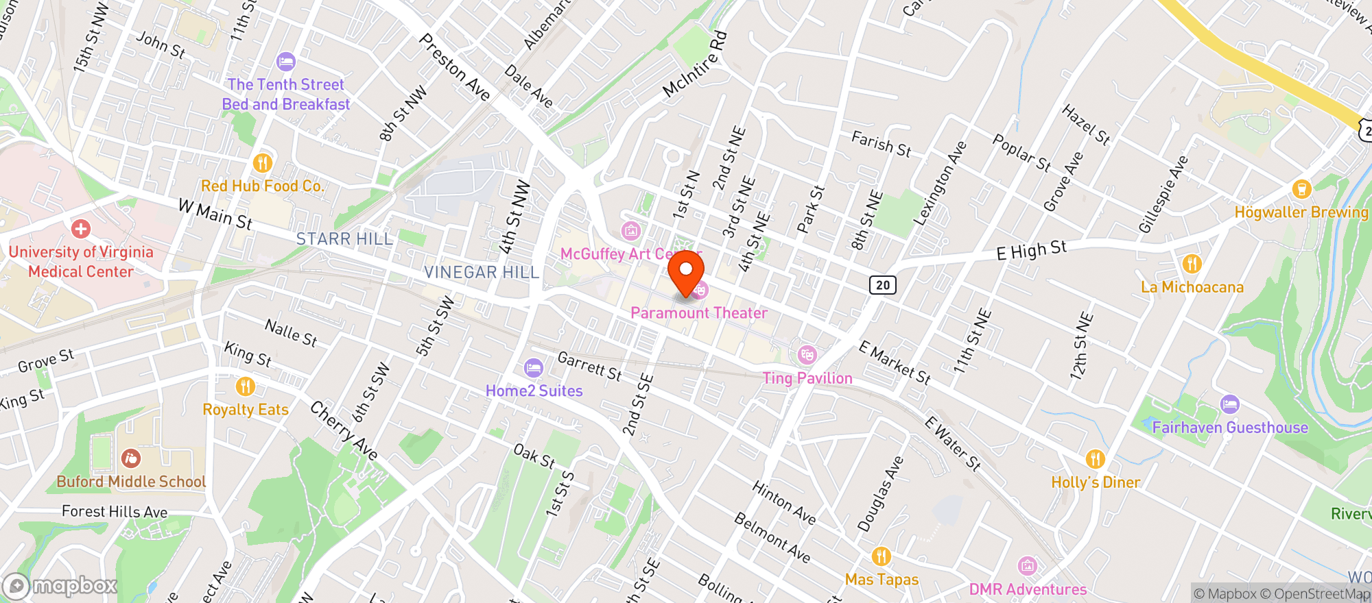 Map showing Petit Pois Restaurant