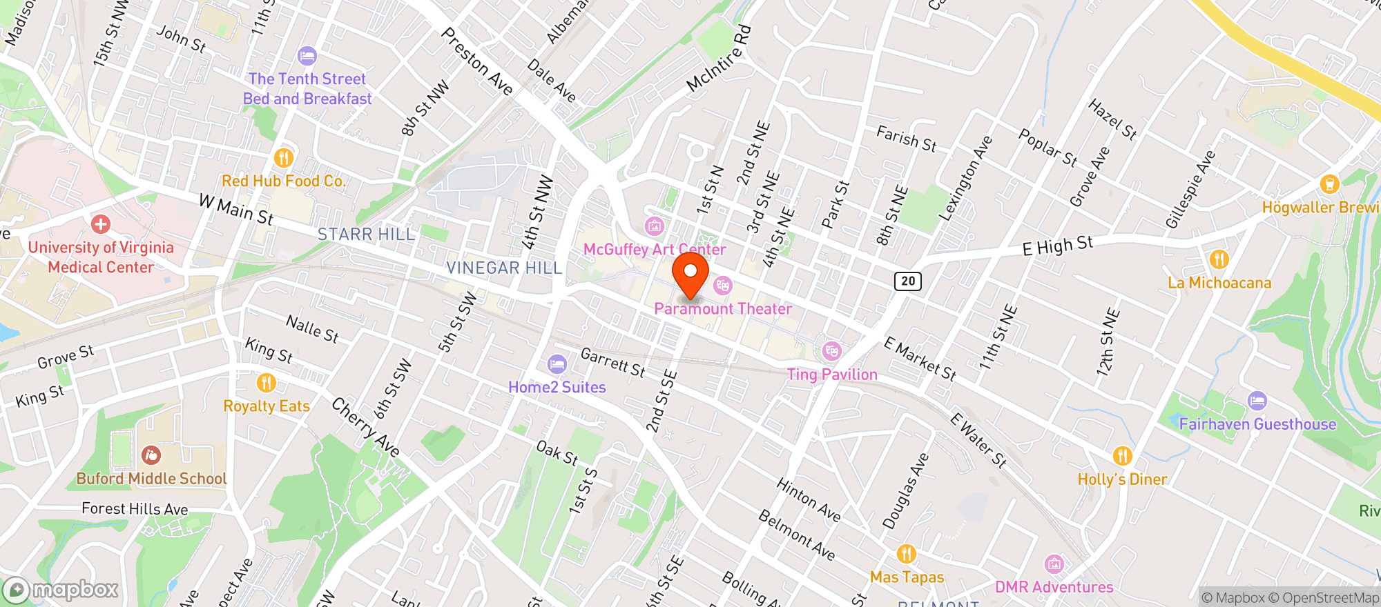 Map showing The Fitzroy