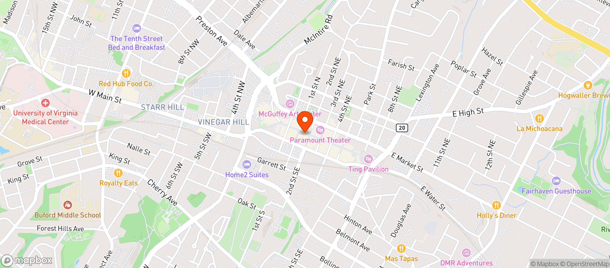 Map showing Ten Sushi