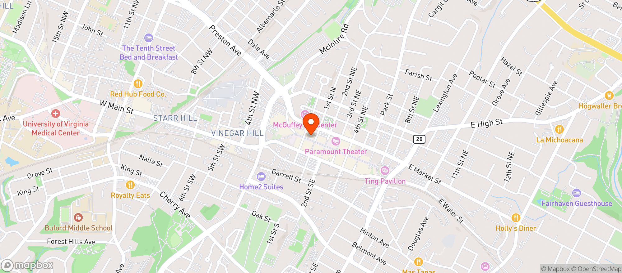 Map showing Millers